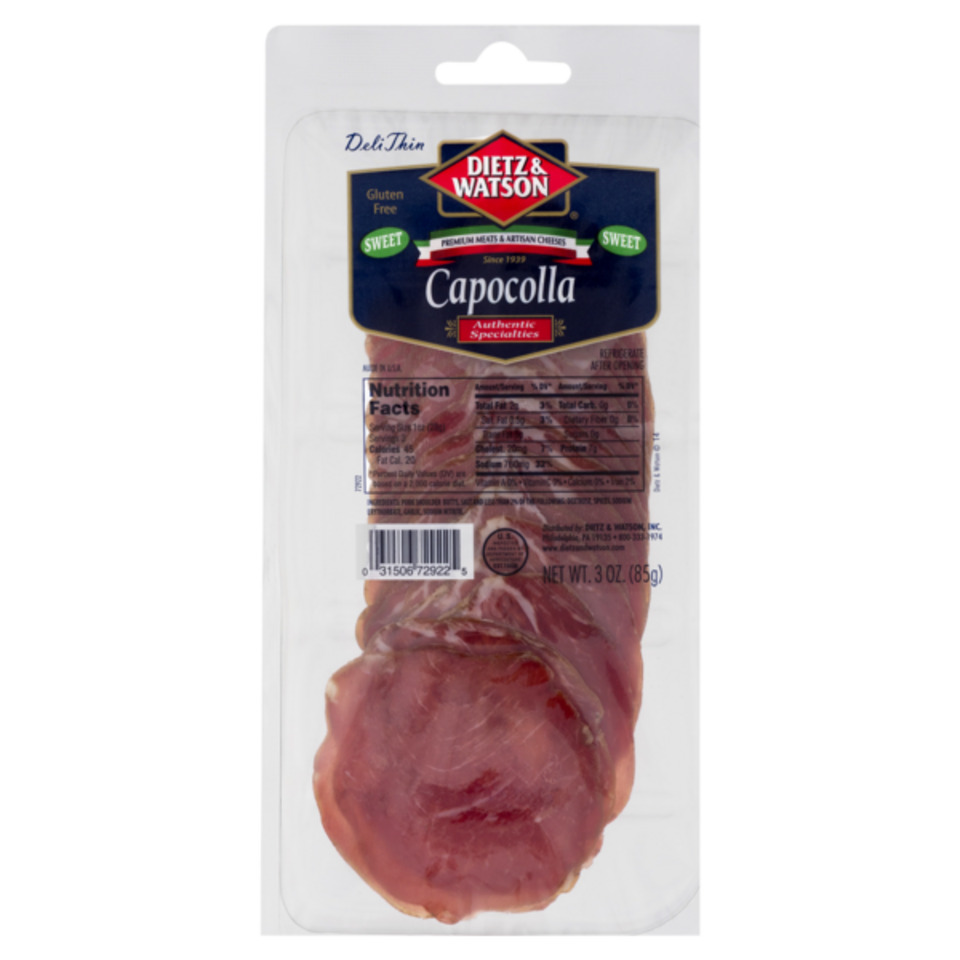 Pre-Sliced Sweet Capocollo