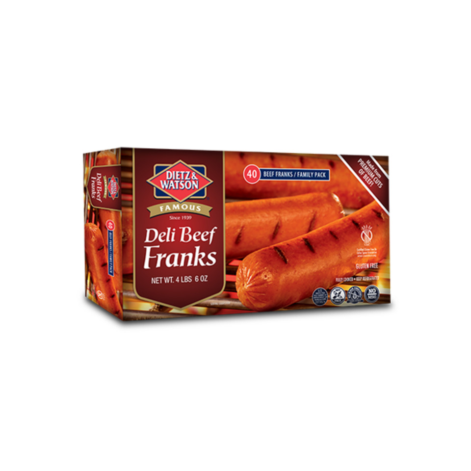 Famous Deli Beef Franks 40 box