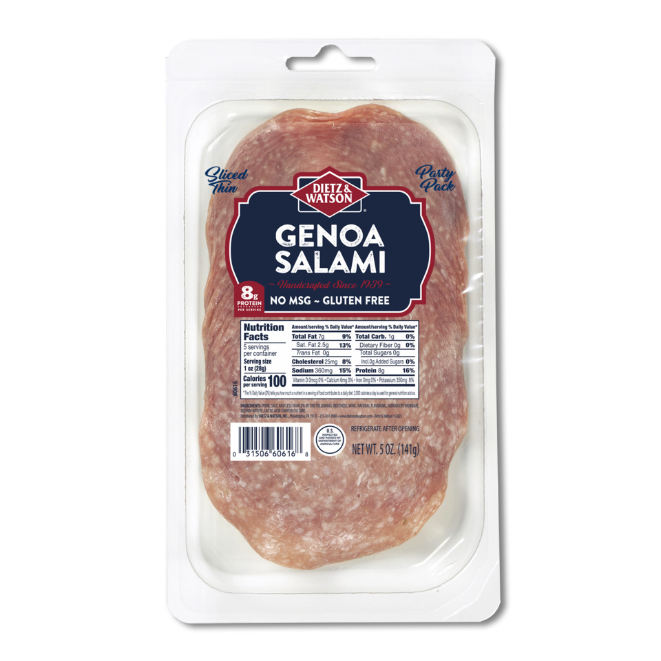 Pre-Sliced Genoa Salame Party Pack