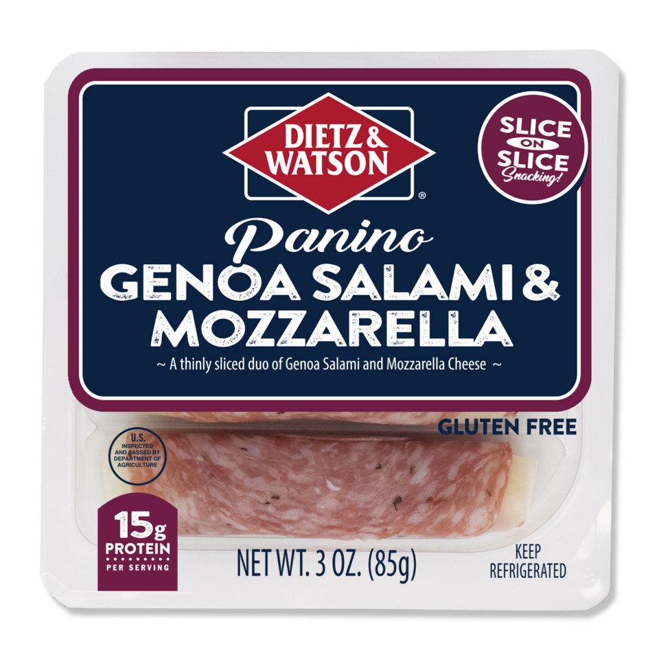 Dietz & Watson Genoa Salami & Mozzarella Panino 3 oz