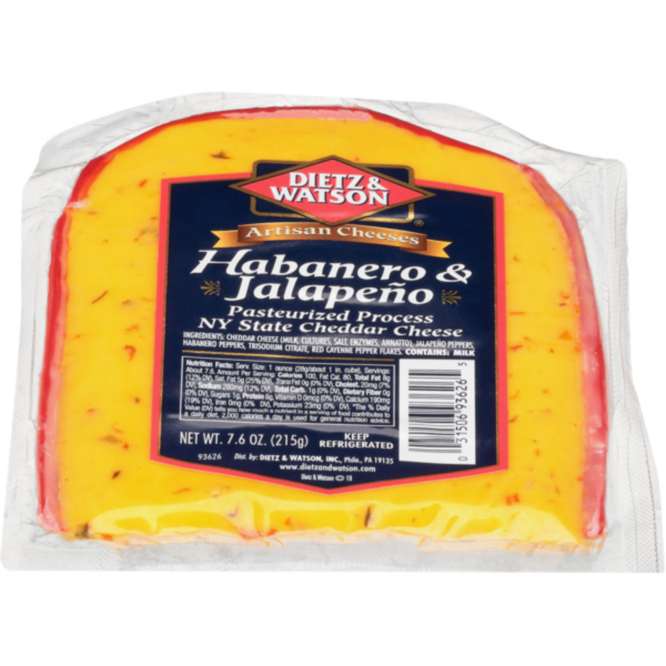 Habanero & Jalapeno Cheese 7.6 oz Package