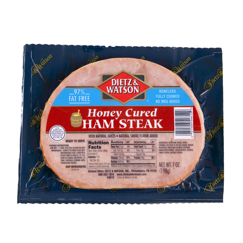 Dietz & Watson Honey Cured Ham Steak