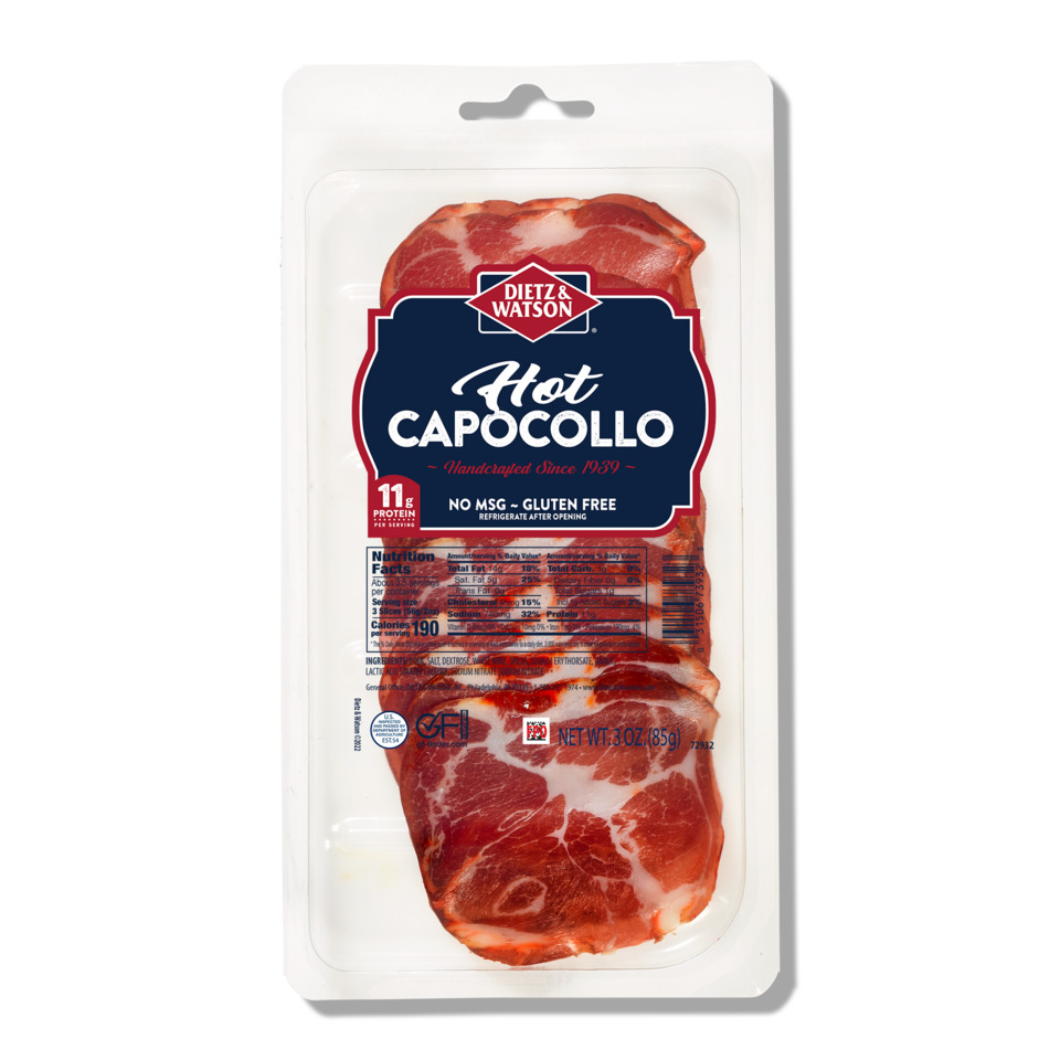 Pre-Sliced Hot Capocollo