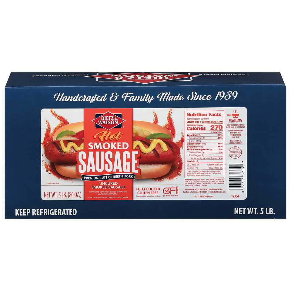 Hot Uncured Smoked Sausage