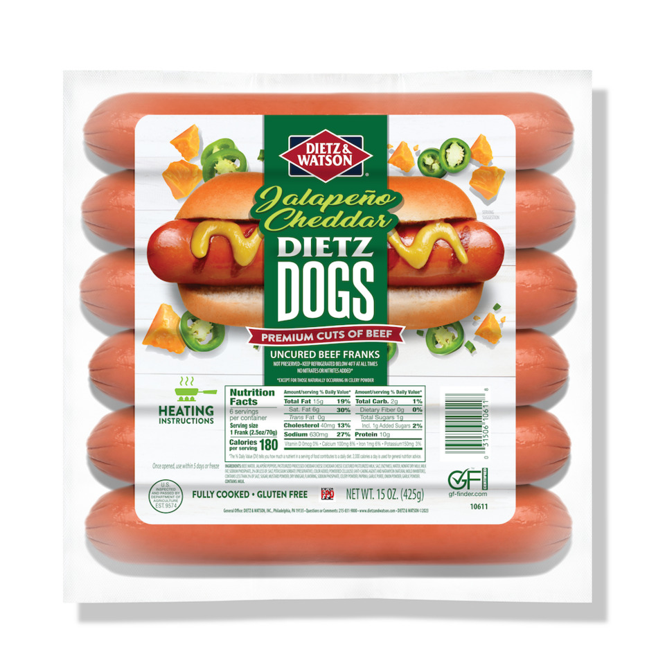 Jalapeno & cheddar uncured Dietz Dogs