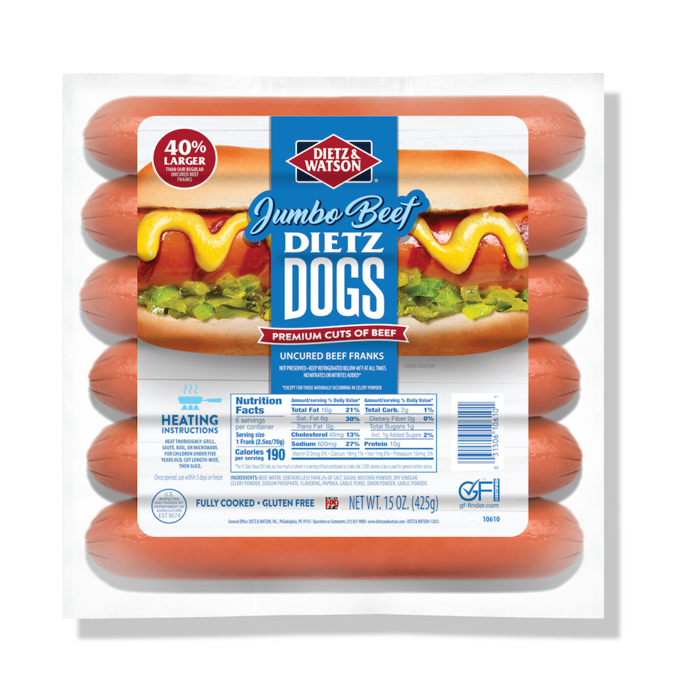 Jumbo Beef Uncured Dietz Dogs