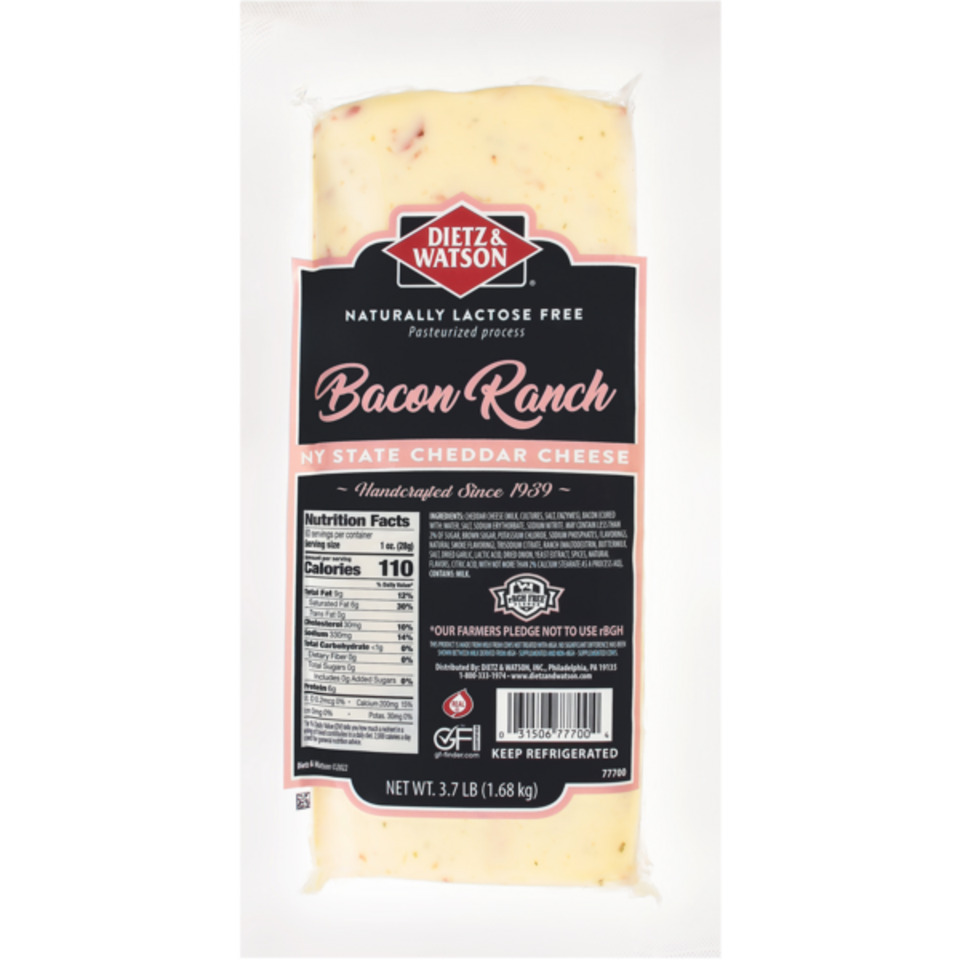 NY State Bacon Ranch Cheddar Cheese 3.7 lb