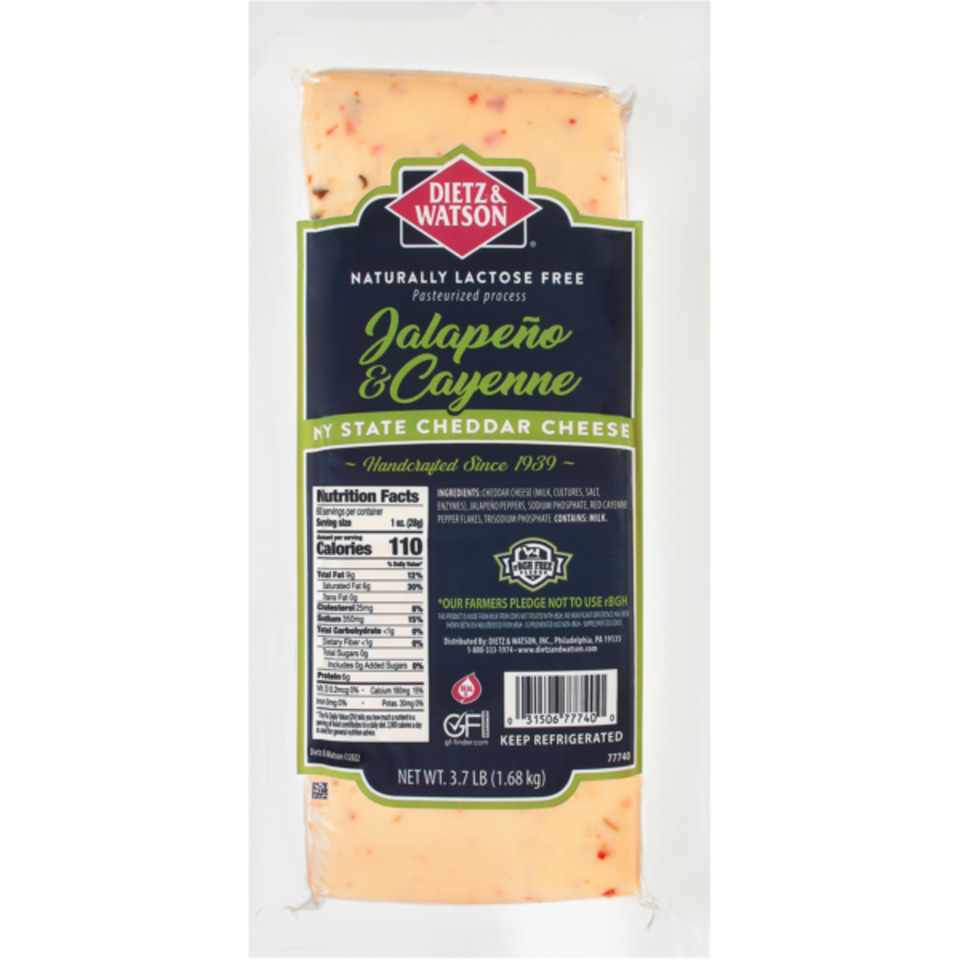NY State Cheddar Jalapeno & Cayenne Cheese 3.7 lb
