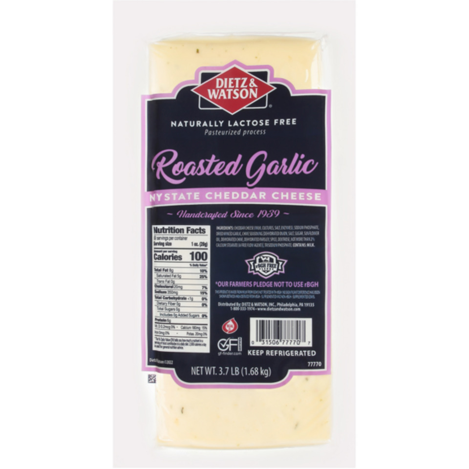 NY State Roasted Garlic Cheddar Cheese 3.7 lb