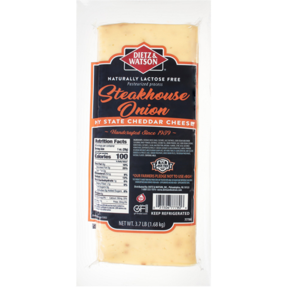 NY State Steakhouse Onion Cheddar Cheese 3.7 lb