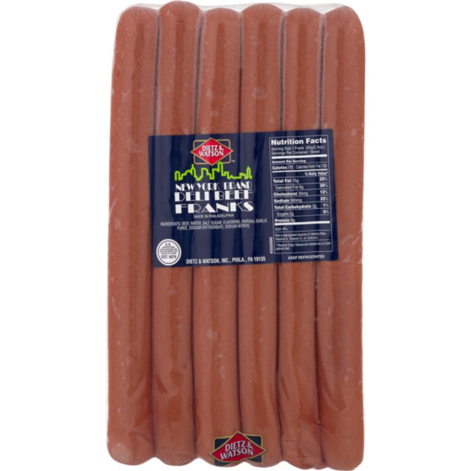 New York Brand Foot Long Deli Beef Franks