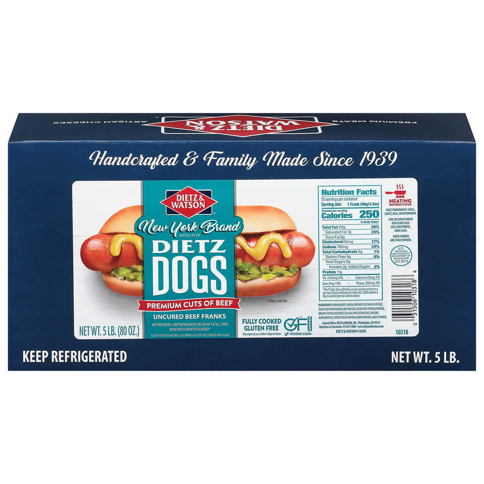 New York Brand Uncured Beef Dietz Dogs