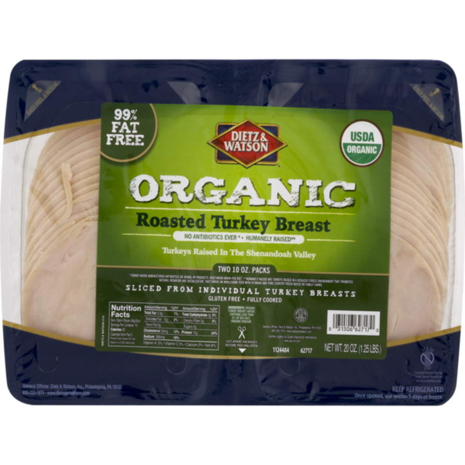 Pre-Sliced Organic Roasted Turkey Breast