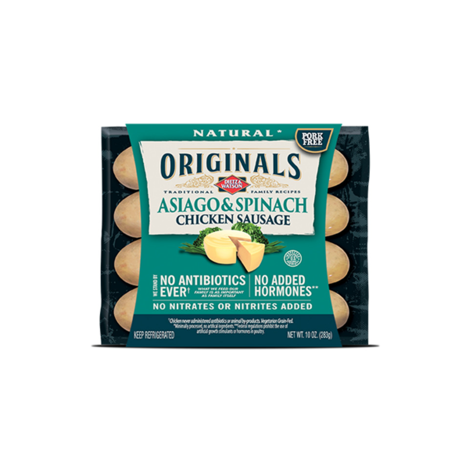 Originals Asiago & Spinach Chicken Sausage