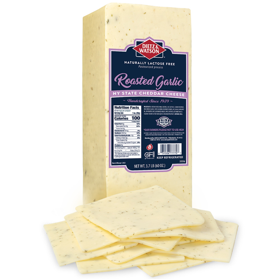 NY State Roasted Garlic Cheddar Cheese 3.7 lb