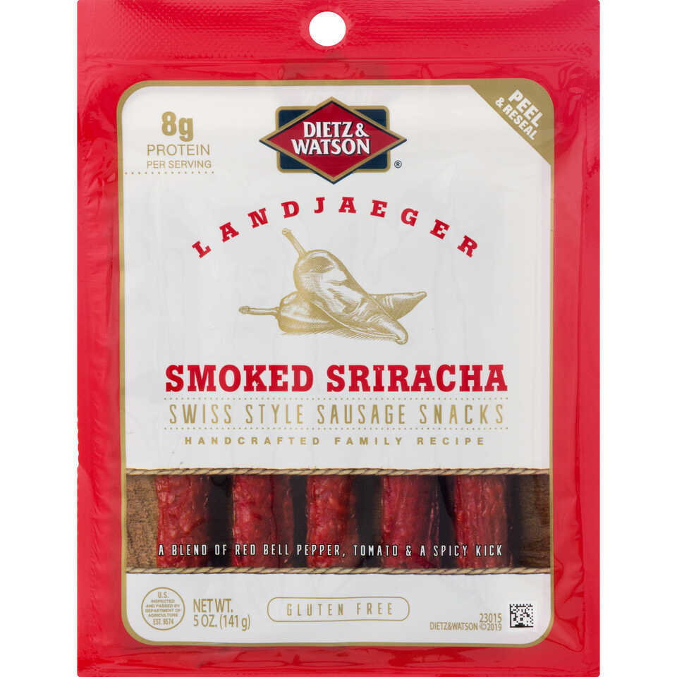 Swiss Sausage Snacks Smoked Sriracha