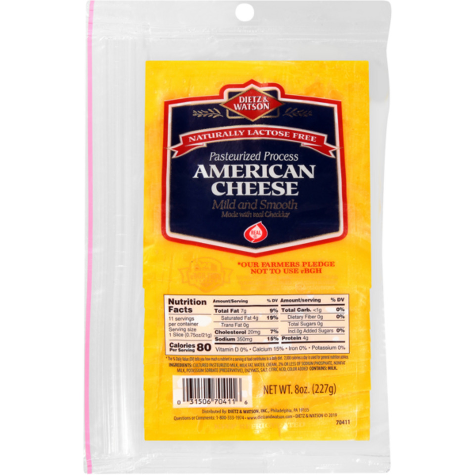 Mild and Smooth American Cheese 8 oz Bag